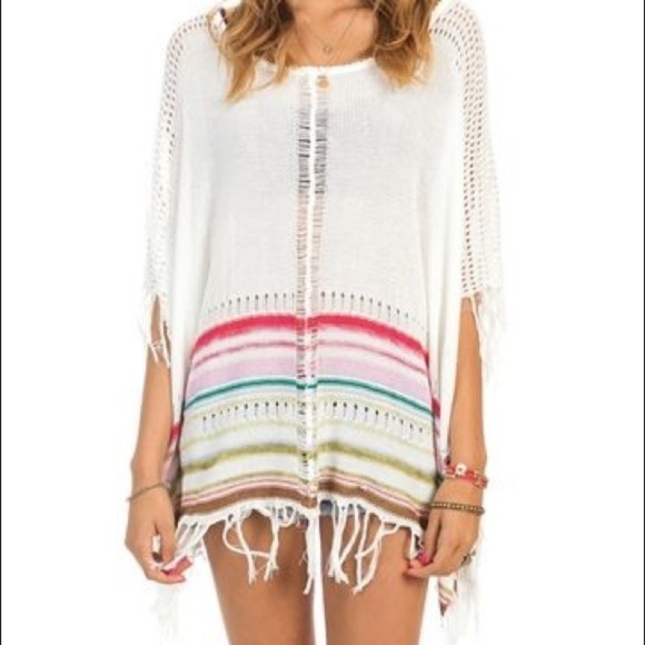 Billabong Other - Billabong | Surf Striped Beach Poncho w/ Fringe